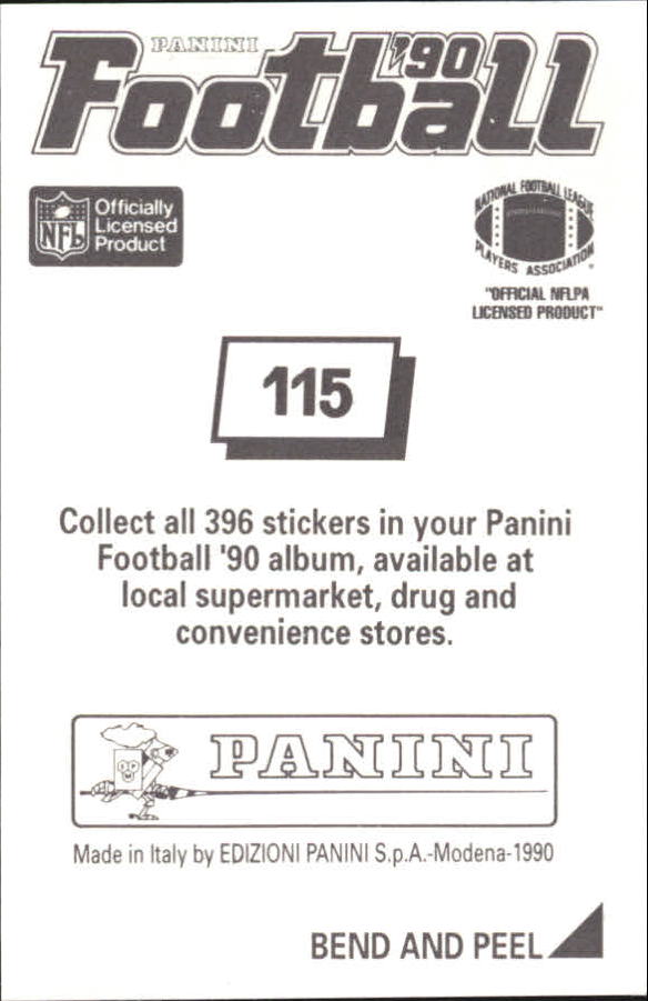1990 Panini Stickers #115 Dan Marino back image