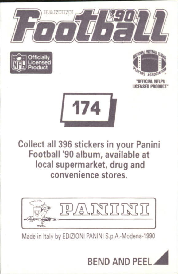1990 Panini Stickers #174 Bryan Millard back image
