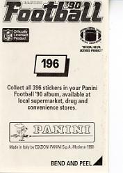 1990 Panini Stickers #196 Joe Montana AP back image