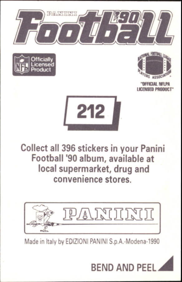 1990 Panini Stickers #212 Marcus Cotton back image
