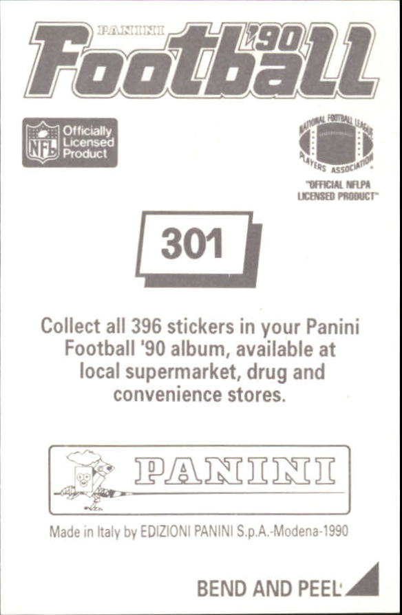 1990 Panini Stickers #301 Rickey Jackson back image