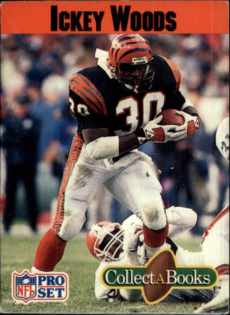 Ickey Woods Cincinnati Bengals Tri Star Action Signed 8x10