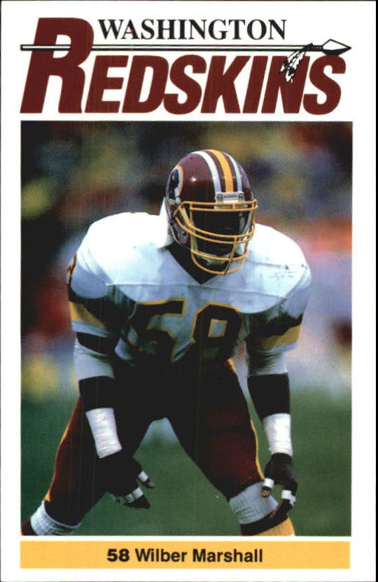 1990 Washington REDSKINS Police #58 WILBER MARSHALL Titusville FLORIDA  Gators