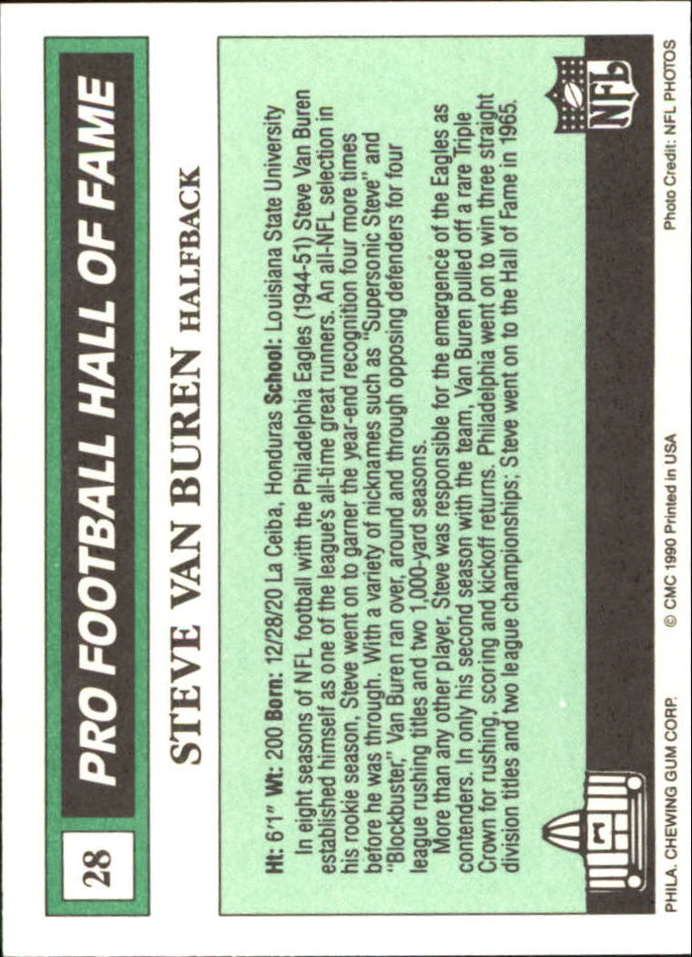 1990 Swell Greats #28 Steve Van Buren back image