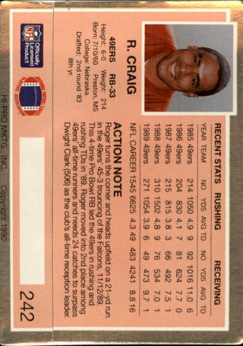 A0625- 1990 Action Packed FB #s 201-280 +Rookies -You Pick- 15+ FREE US SHIP - Picture 81 of 153