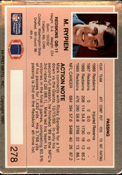 A0625- 1990 Action Packed FB #s 201-280 +Rookies -You Pick- 15+ FREE US SHIP - Picture 149 of 153