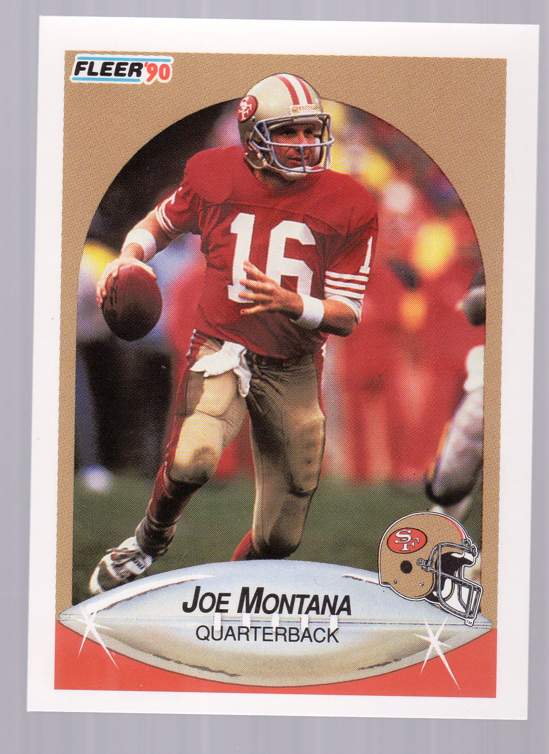 1990 Fleer #10B Joe Montana COR/(216 TD's)