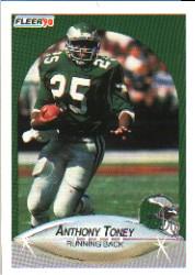 1990 Fleer #92 Anthony Toney