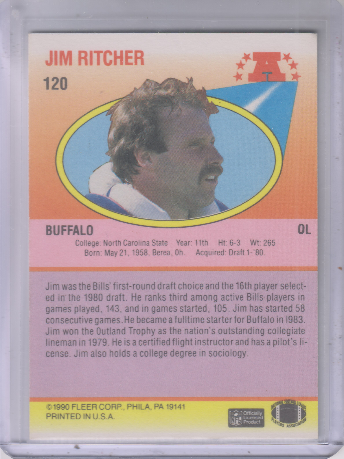 1991 Fleer - [Base] #9 - Jim Ritcher