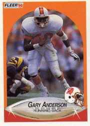 1990 Fleer Update #U105 Gary Anderson RB