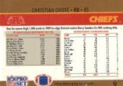 1990 Pro Set #9 Christian Okoye LL back image