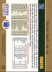 1990 Pro Set #13 Sterling Sharpe LL back image