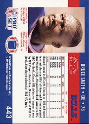 1990 Pro Set #443 Bruce Smith back image