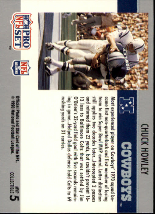 1990 Pro Set Super Bowl MVP's #5 Chuck Howley - NM-MT - Baseball