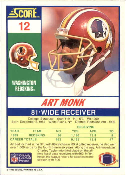 A1416- 1990 Score Football Card #s 1-250 +Rookies -You Pick- 15+ FREE US SHIP - Picture 19 of 493