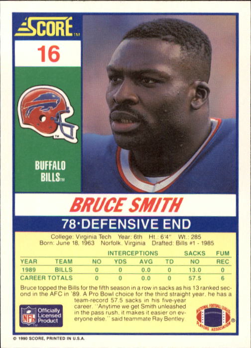 A1416- 1990 Score Football Card #s 1-250 +Rookies -You Pick- 15+ FREE US SHIP - Picture 27 of 493