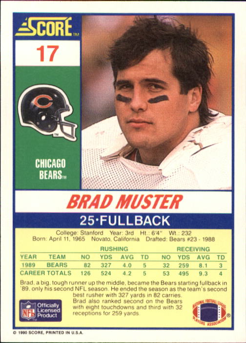A1416- 1990 Score Football Card #s 1-250 +Rookies -You Pick- 15+ FREE US SHIP - Picture 29 of 493