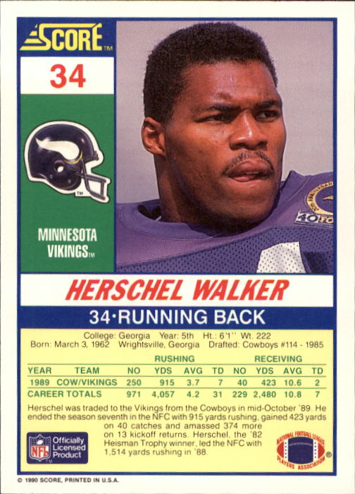 A1416- 1990 Score Football Card #s 1-250 +Rookies -You Pick- 15+ FREE US SHIP - Picture 63 of 493