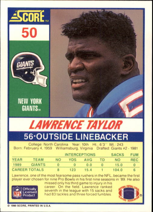 A1416- 1990 Score Football Card #s 1-250 +Rookies -You Pick- 15+ FREE US SHIP - Picture 95 of 493