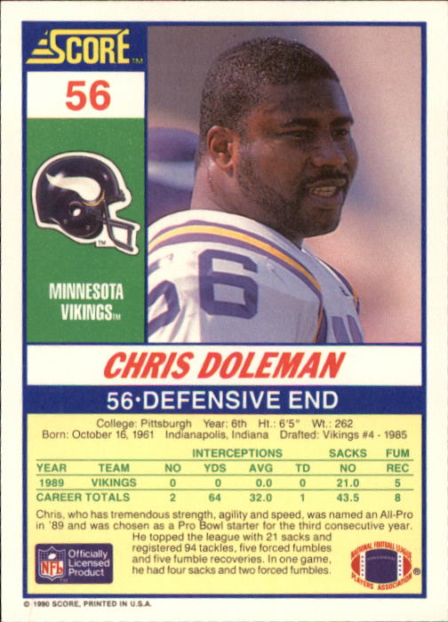 A1416- 1990 Score Football Card #s 1-250 +Rookies -You Pick- 15+ FREE US SHIP - Picture 107 of 493