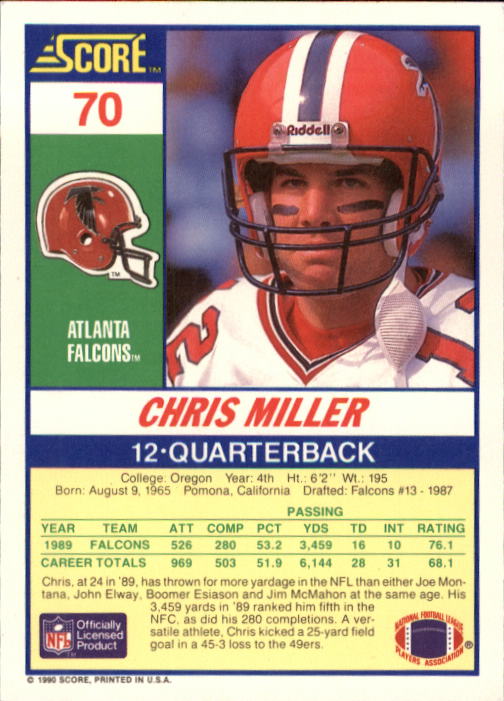 A1416- 1990 Score Football Card #s 1-250 +Rookies -You Pick- 15+ FREE US SHIP - Picture 135 of 493