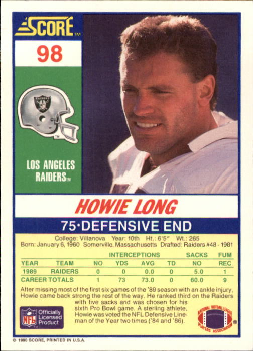A1416- 1990 Score Football Card #s 1-250 +Rookies -You Pick- 15+ FREE US SHIP - Picture 191 of 493