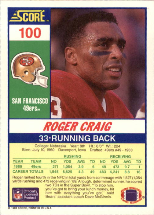 A1416- 1990 Score Football Card #s 1-250 +Rookies -You Pick- 15+ FREE US SHIP - Picture 195 of 493