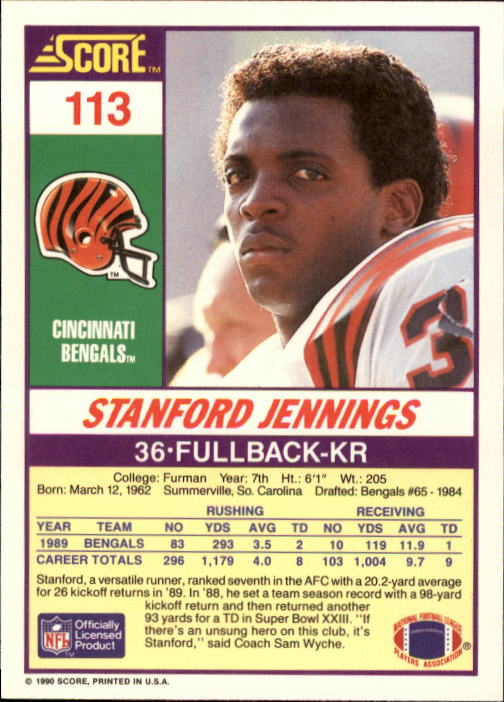 A1416- 1990 Score Football Card #s 1-250 +Rookies -You Pick- 15+ FREE US SHIP - Picture 221 of 493