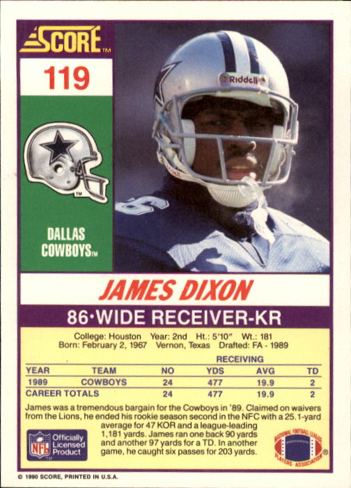A1416- 1990 Score Football Card #s 1-250 +Rookies -You Pick- 15+ FREE US SHIP - Picture 233 of 493