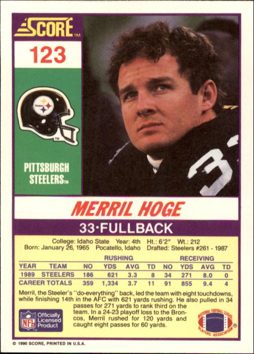 A1416- 1990 Score Football Card #s 1-250 +Rookies -You Pick- 15+ FREE US SHIP - Picture 241 of 493