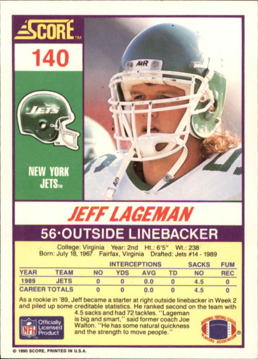 A1416- 1990 Score Football Card #s 1-250 +Rookies -You Pick- 15+ FREE US SHIP - Picture 275 of 493