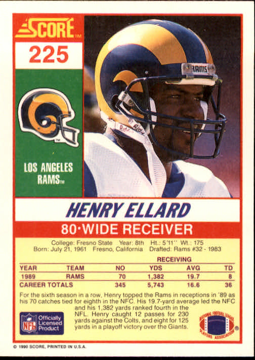 A1416- 1990 Score Football Card #s 1-250 +Rookies -You Pick- 15+ FREE US SHIP - Picture 443 of 493