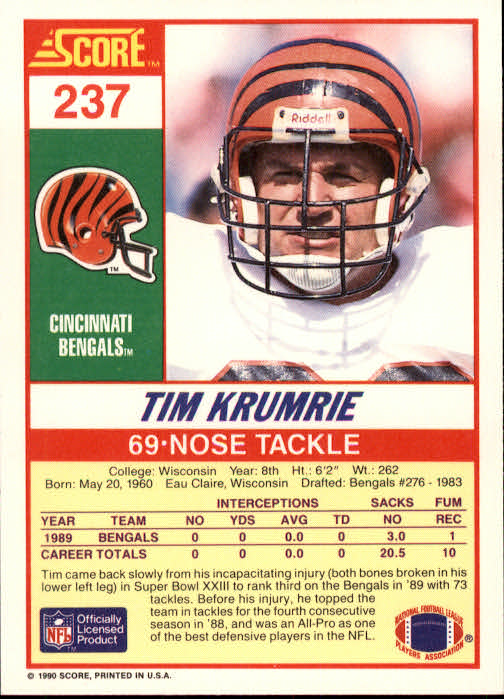 A1416- 1990 Score Football Card #s 1-250 +Rookies -You Pick- 15+ FREE US SHIP - Picture 467 of 493