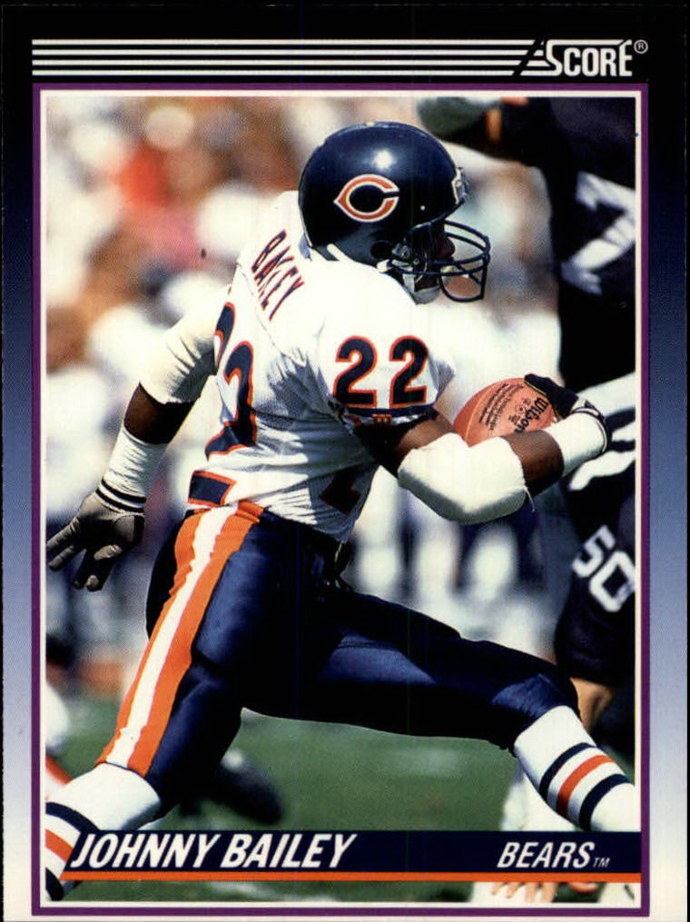 1990 TOPPS TRADED JOHNNY BAILEY ROOKIE . CHICAGO BEARS #55T