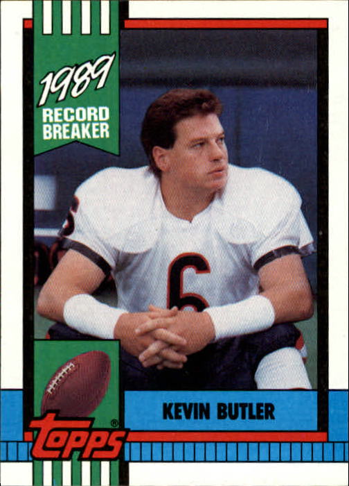 1990 Topps #4 Kevin Butler RB/Most Consecutive Field Goals