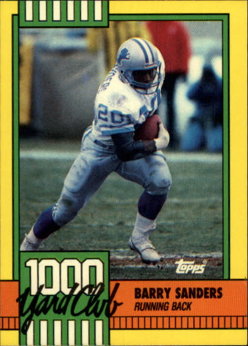 1990 Topps 1000 Yard Club #3 Barry Sanders