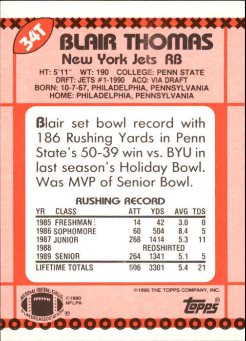 B3140- 1990 Topps Traded Fb Karte #S 1-132 + Rookies -du Pick- 15 + Gratis US - Bild 53 von 229