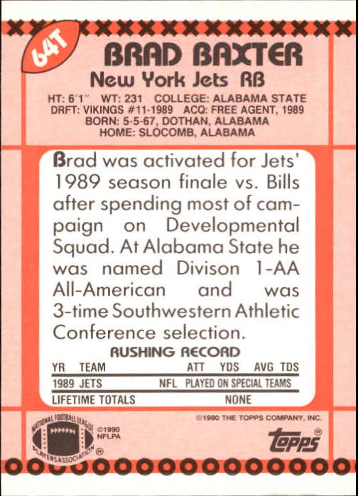 B3140- 1990 Topps Traded Fb Karte #S 1-132 + Rookies -du Pick- 15 + Gratis US - Bild 109 von 229