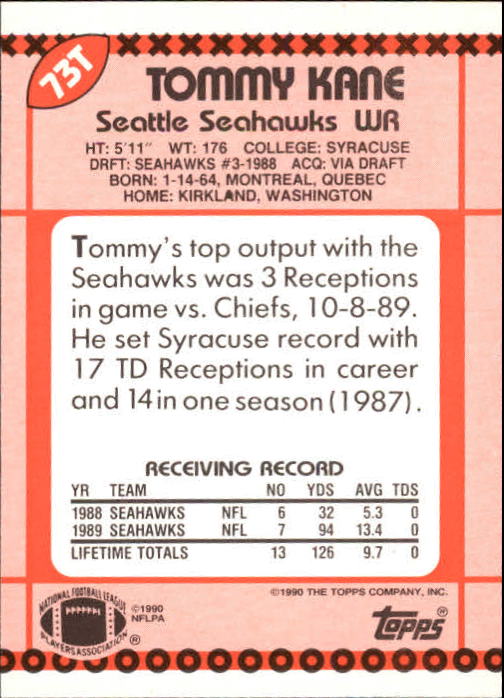 B3140- 1990 Topps Traded Fb Karte #S 1-132 + Rookies -du Pick- 15 + Gratis US - Bild 121 von 229