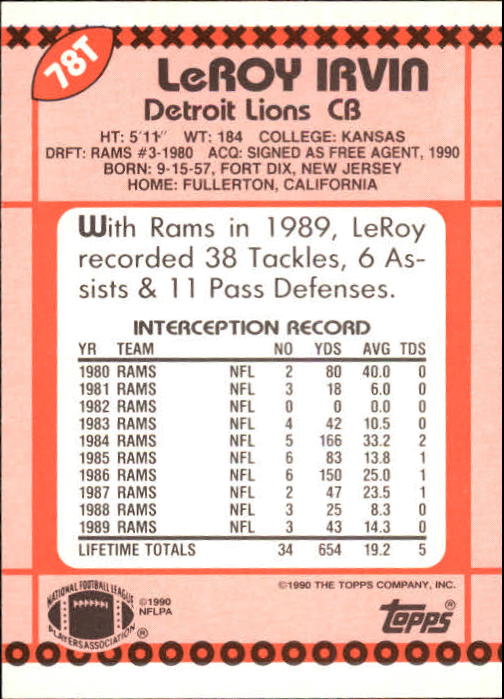 B3140- 1990 Topps Traded Fb Karte #S 1-132 + Rookies -du Pick- 15 + Gratis US - Bild 129 von 229