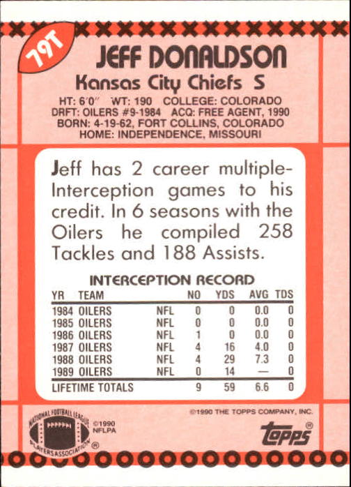 B3140- 1990 Topps Traded Fb Karte #S 1-132 + Rookies -du Pick- 15 + Gratis US - Bild 131 von 229