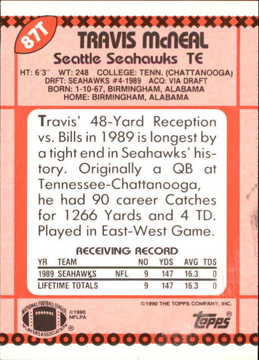 B3140- 1990 Topps Traded Fb Karte #S 1-132 + Rookies -du Pick- 15 + Gratis US - Bild 147 von 229
