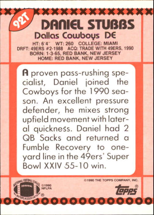 B3140- 1990 Topps Traded Fb Karte #S 1-132 + Rookies -du Pick- 15 + Gratis US - Bild 155 von 229