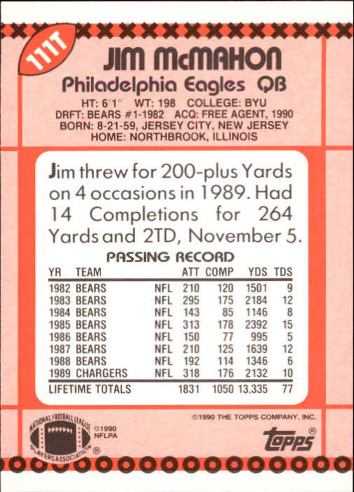 B3140- 1990 Topps Traded Fb Karte #S 1-132 + Rookies -du Pick- 15 + Gratis US - Bild 191 von 229
