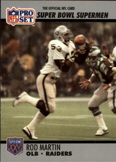 1990-91 Pro Set Super Bowl 160 #99 Rod Martin