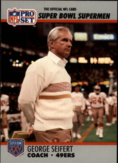 1990-91 Pro Set Super Bowl 160 #131 George Seifert CO