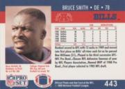 1990-91 Pro Set Super Bowl XXV Binder #443 Bruce Smith back image