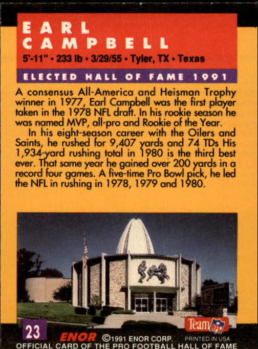 A3053- 1991 ENOR Pro Football HOF Card #s 1-180 -You Pick- 15+ FREE US SHIP - Picture 45 of 327
