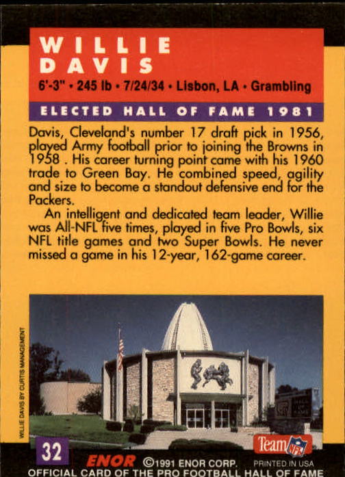A3053- 1991 ENOR Pro Football HOF Card #s 1-180 -You Pick- 15+ FREE US SHIP - Picture 63 of 327