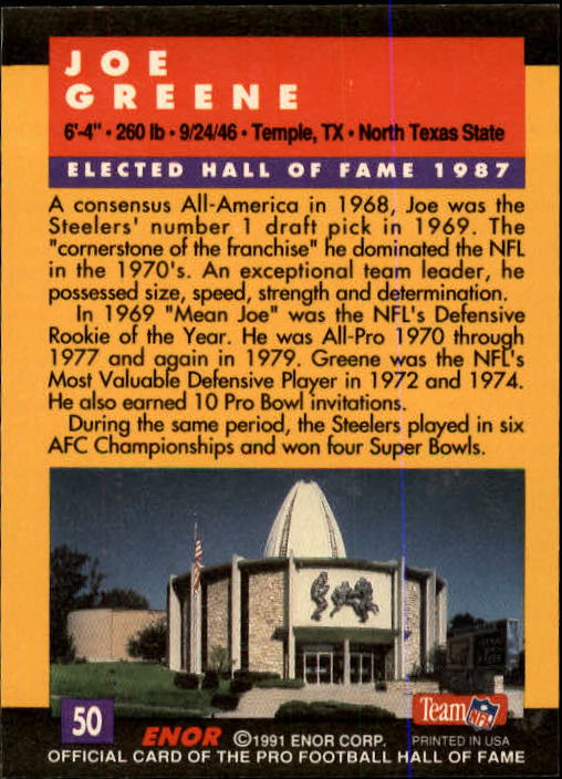 A3053- 1991 ENOR Pro Football HOF Card #s 1-180 -You Pick- 15+ FREE US SHIP - Picture 99 of 327
